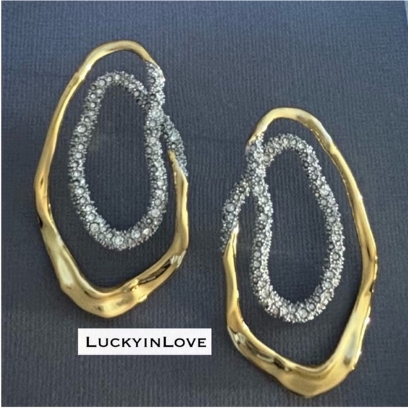 ALEXIS BITTAR • Solanales Organic double hoop loop Post Drop Earrings - Picture 5 of 9